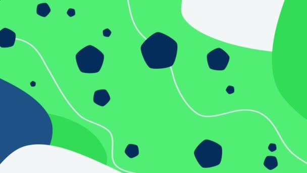 Lacivert Şekilli Soyut Yeşil Arkaplan Çok Renkli Animasyon Arka Planı — Stok video