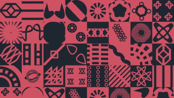 Машиностроение Различными Промышленными Анимационными Элементами Розовый Цвет Высокое Качество Анимации — стоковое видео