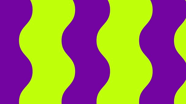 Zakrzywione Linie Animowane Tło Falisty Wzór Fioletowymi Neonowymi Liniami Koloru — Wideo stockowe