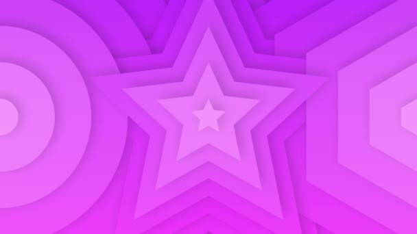 Résumé Brillant Découpé Fond Animé Résumé Violet Étoile Forme Polygonale — Video