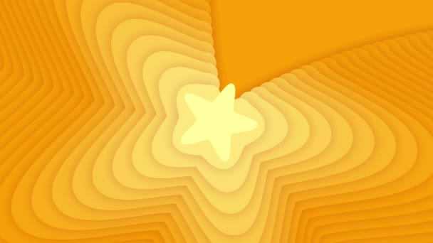 摘要黄色背景 星星彼此融合在一起 高质量的动画 — 图库视频影像