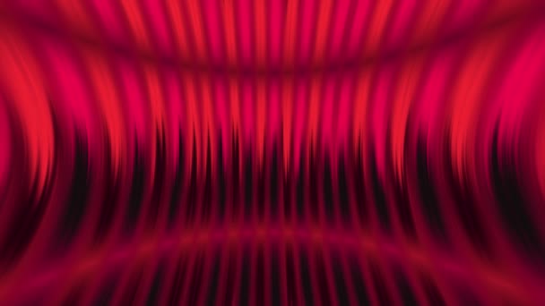 Абстрактный Фон Красного Неонового Перламутрового Света Оживляет Пейзажи Красные Полоски — стоковое видео