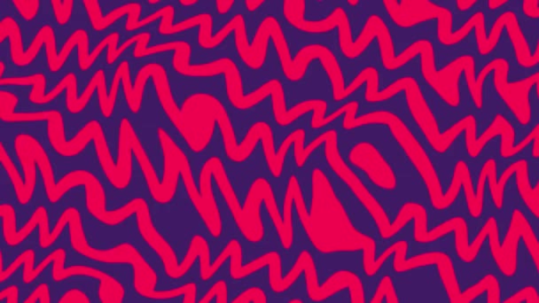 Línea Diseño Bucle Ilusión Geométrico Púrpura Magenta Despojado Patrón Ilustración — Vídeos de Stock