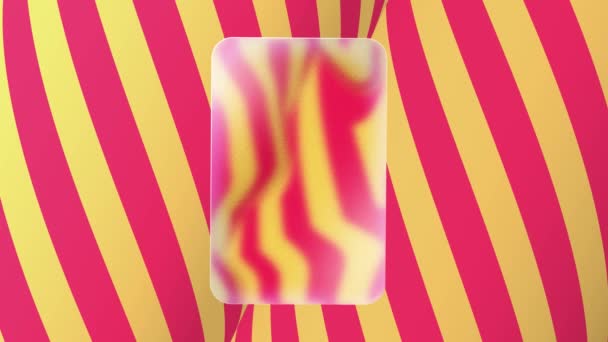 Minimalistisches Abstraktes Rechteck Auf Körnigem Rosa Und Gelbem Farbschleifenhintergrund Hohe — Stockvideo