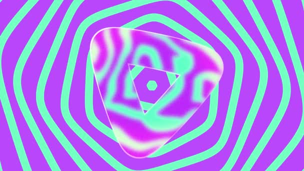 Triángulo Abstracto Minimalista Sobre Fondo Granulado Lazo Color Púrpura Cian — Vídeo de stock