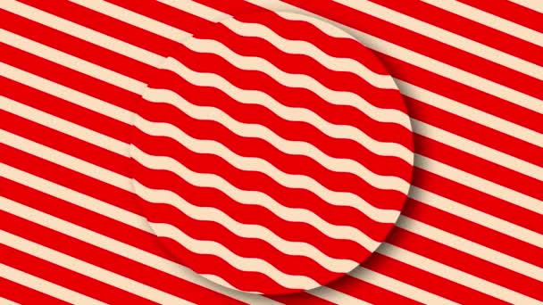 Geanimeerd Patroon Met Geometrische Ornament Scherpe Rode Lijnen Abstracte Achtergrond — Stockvideo