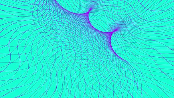 Абстрактный Красочный Анимированный Фон Фиолетовый Бирюзовый Фон Графики Концепции — стоковое видео