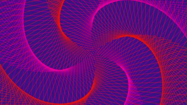 現代の抽象化された背景 紫色のマゼンタと赤色のスパイラル高品質アニメーション 4Kについて — ストック動画