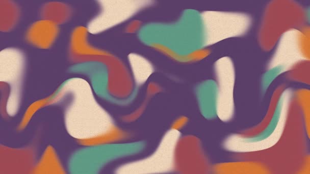 Цветные Вихри Анимированного Фона Мозаичная Текстура Оранжевый Красно Зеленый Фиолетовый — стоковое видео