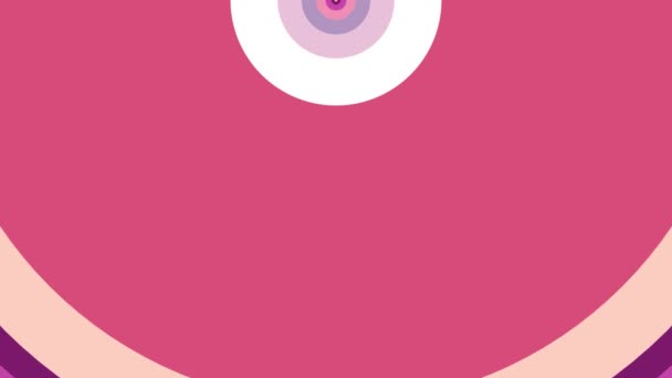 Ελάχιστο Φόντο Αφηρημένου Βρόχου Χειροποίητο Σχέδιο Ροζ Και Μωβ Χρώμα — Αρχείο Βίντεο