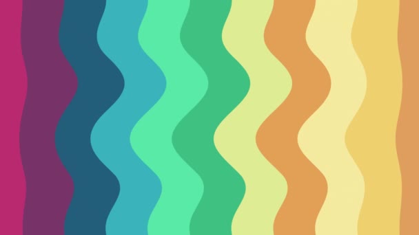 Farverig Abstrakt Løkke Baggrund Regnbue Farve Design Linje Med Forskellige – Stock-video