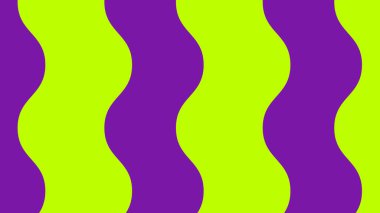 Eğri çizgiler arka plan, mor ve yeşil renkli dalgalı desen. Fütürist biçim grafiği. 