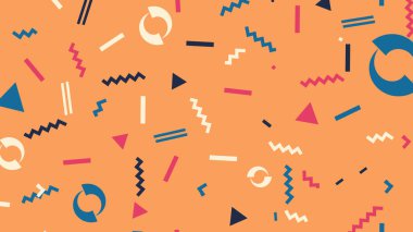 Düz tasarım geometrik arkaplan dalgalı ve düz çizgiler ve diğer şekiller, yüksek kaliteli fotoğraf