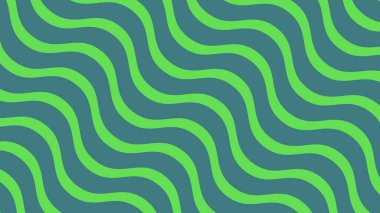 Soyut arkaplan çizgisi, yeşil ve mavi dalgalı çizgiler. Yeşil dalgalı desenlerin yansıması. 