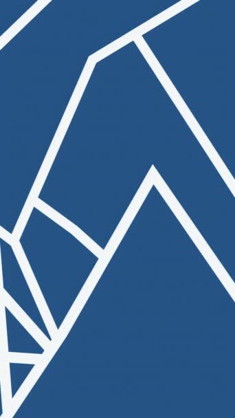 Abstrato Azul Monocromático Fundo Animado Com Cores Brancas Formas Alinhadas — Vídeo de Stock