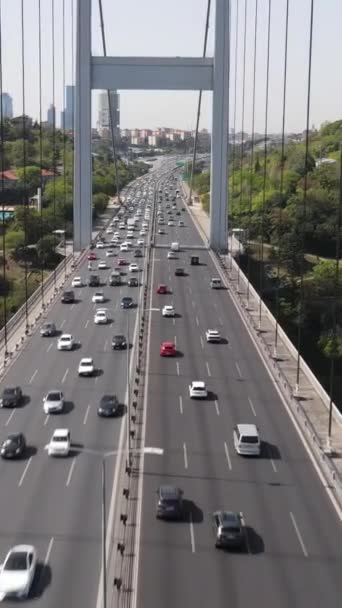 Aerial View Bosphorus Bridge Istanbul High Quality Footage Turkey Temmuz — Video Stock