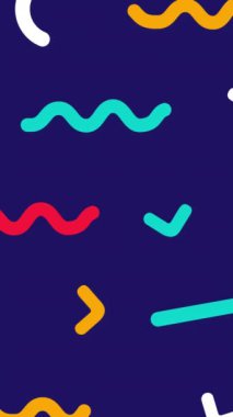 Kusursuz desenli animasyon arka planı. Dalgalı çizgiler şekil canlandırması