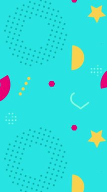 Turuncu şekilli soyut renkli ve modern şekil hareket arkaplanı