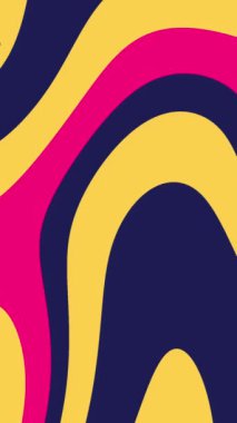 Çarpık dalgalı renk çizgileri olan parlak dinamik animasyon arkaplanı