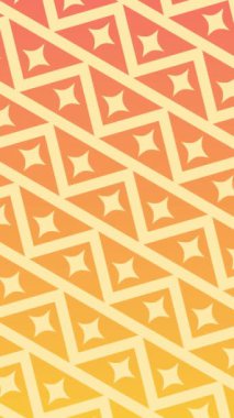 Gradyan turuncu geometrik arkaplan, 3d çizgili minimal animasyon, turuncu sarı ekran arkaplan