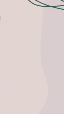 Canlandırılmış organik şekiller içeren sonbahar temaları. Soyut düşüş 