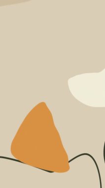 Pastel el çizilmiş arka planlar. Pastel kahverengi renkli animasyon şekilleri. 