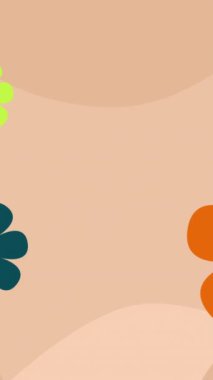 Donanma turuncu ve beyaz animasyon şekilli soyut yeşil arka plan. El çizimi. 