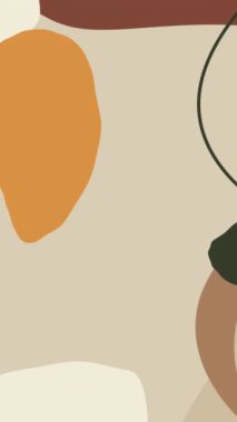 Pastel el çizilmiş arka planlar. Pastel kahverengi renkli animasyon şekilleri. 