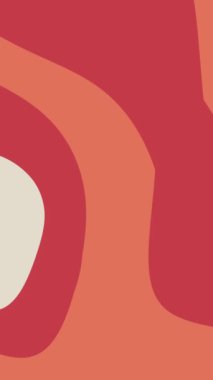 Kırmızı animasyonlu beyaz ve turuncu şekilli soyut dalgalar. 