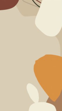 Pastel el çizilmiş arka planlar. Pastel kahverengi renkli animasyon şekilleri. 