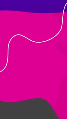 Mor soyut animasyon arka plan çok renkli desen üzerinde geometrik pembe neon şekiller.