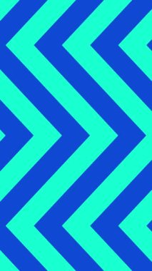 Cyan ve mavi üzerinde soyut çizgi arkaplanı, canlandırılmış zikzak çizgileri. 