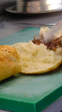 Doner sandviçi, et donörü çörekleri, Türk lezzetli yemekleri ekmek, sokak yemekleri, sağlıksız atıştırmalıklar.