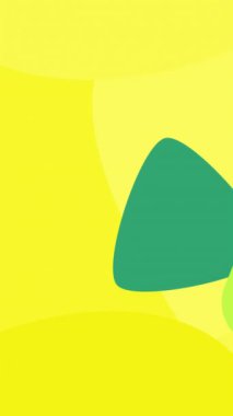 Yeşil ve pembe animasyon şekilli soyut yeşil arkaplan. El çizimi. 