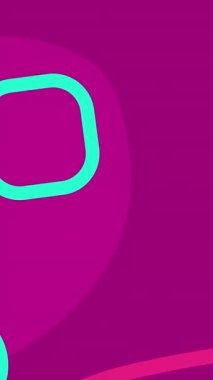 Cyan şekilli geometrik pembe arkaplan. 