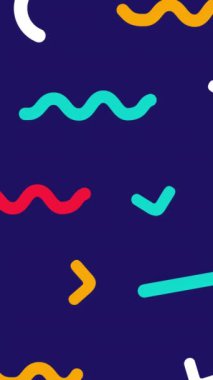 Kusursuz desenli animasyon arka planı. Dalgalı çizgiler şekil canlandırması