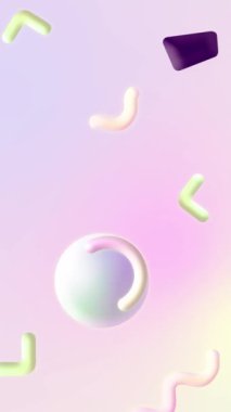 Parlak çokgen stil animasyon arka planı. Değişim Bloğu Tasarımı. Pembe Metal Posteri. 