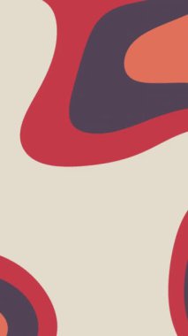 Kırmızı animasyonlu beyaz ve turuncu şekilli soyut dalgalar. 