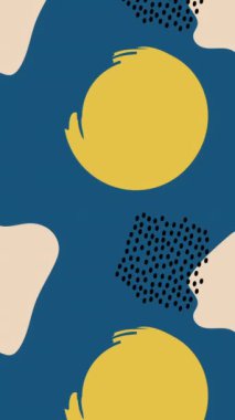 Memphis donanma geçmişi. Geometrik renkli şekillerle soyut arkaplan canlandırması