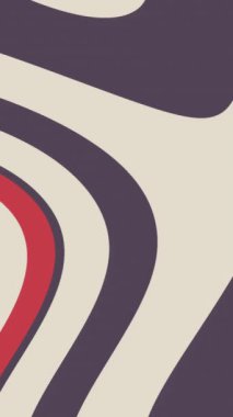 Kırmızı animasyonlu beyaz ve turuncu şekilli soyut dalgalar. 