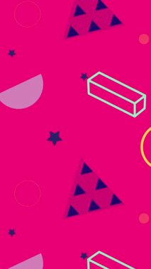 Pembe animasyon arka planında soyut, pürüzsüz desen. Renkli karalamalar veya karalamalar. 