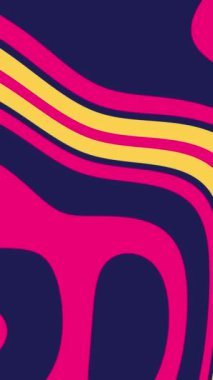 Çarpık dalgalı renk çizgileri olan parlak dinamik animasyon arkaplanı. 