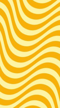Kavisli çizgiler canlandırılmış arkaplan, turuncu ve sarı renkli dalgalı desen. 