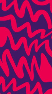 3D çizgi ilüzyon döngüsü tasarımı. Geometrik mor ve morumsu desenli çizim sanatı. 