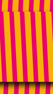 Şablon çizgisi kusursuz animasyon altın ve sıcak pembe iki tonlu üç boyutlu animasyon tasarımı. 