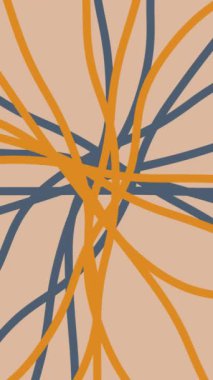 El çizimi, kusursuz animasyon arka plan. Modern moda çizimler. Turuncu bej renkler.