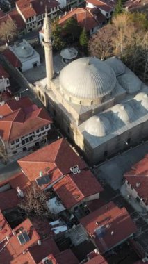 Havadan İHA, İslami Müslüman Osmanlı Camii 'ni Anadolu Tarihi Binası' nı hedef aldı. Afyon Şehri Türkiye