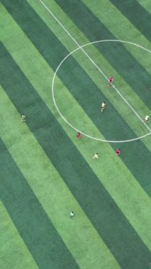 Futbol maçı, gol saldırısı hava aracı yüksek kalite görüntüler.