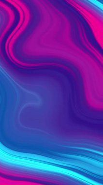 Neon sıvısı soyut döngü arka planı. Cyan lacivert renkli dalgalı çizgiler. 