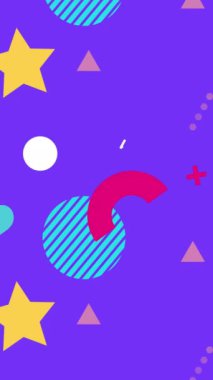 Mor arka planda soyut, pürüzsüz desen. Renkli karalamalar veya karalamalar